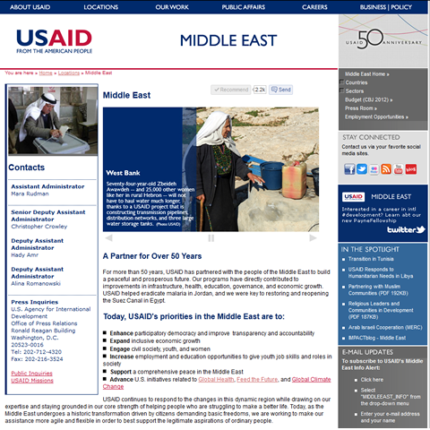 USAID Office of Middle East Website